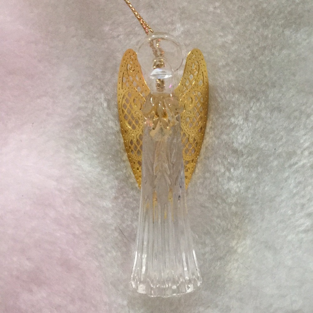 Gold and Clear Angel Ornament